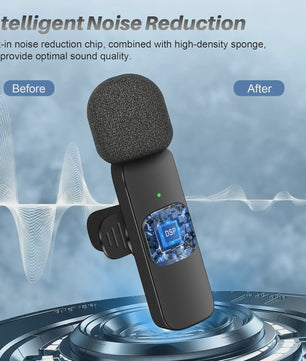 Draadloze Lavalier Microfoon voor iPhone, Android & Laptop - Helder Geluid & Ruime Ontvangst