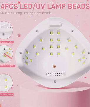 Professionele UV LED Nageldroger - 24 LEDs, 4 Timers, Draagbaar