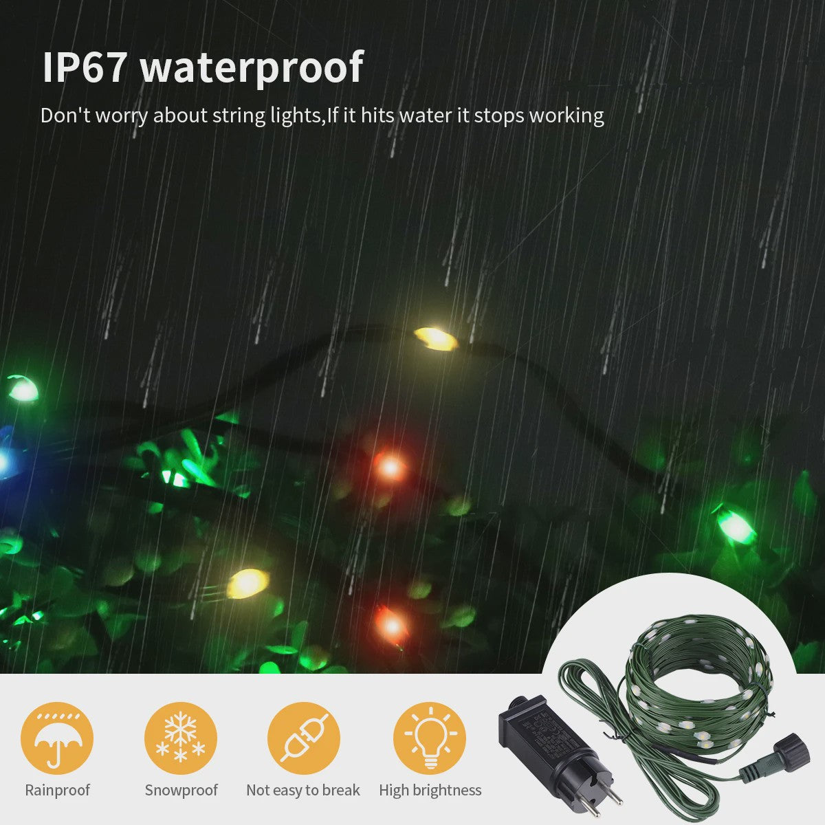 Waterdichte LED Kerstverlichting met Groen Draad - 50M/100M - 24V - Feestelijke Decoratie voor Buiten & Binnen