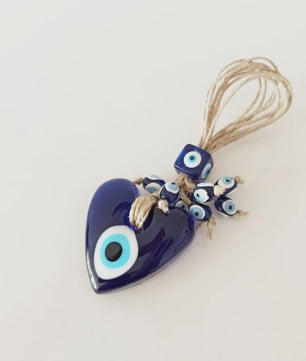 Blauw Turks Oog Hanger met Touw - Decoratie voor Auto, Muur & Huis