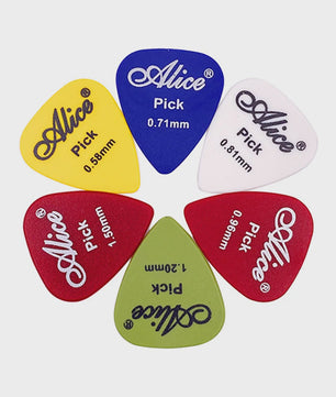 Alice Gitaar Plectrum Set - Diverse Diktes (0.58mm t/m 1.50mm) - 12/24/50/100 Stuks