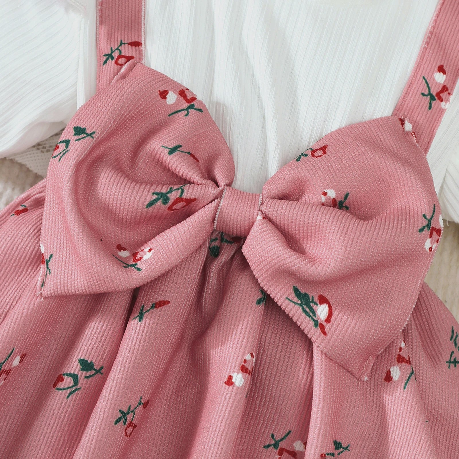 Zomerjurk met Hoofdband voor Baby Meisjes - Bloemig Design met Grote Strik