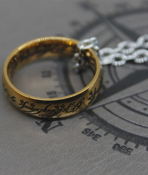 Lord of the Rings Ring van Macht - Roestvrij Staal Verlovingsring voor Mannen & Vrouwen