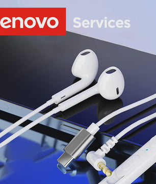 Lenovo 9D Stereo Bedrade Oordopjes met Microfoon - Hifi Geluid & Ruisonderdrukking