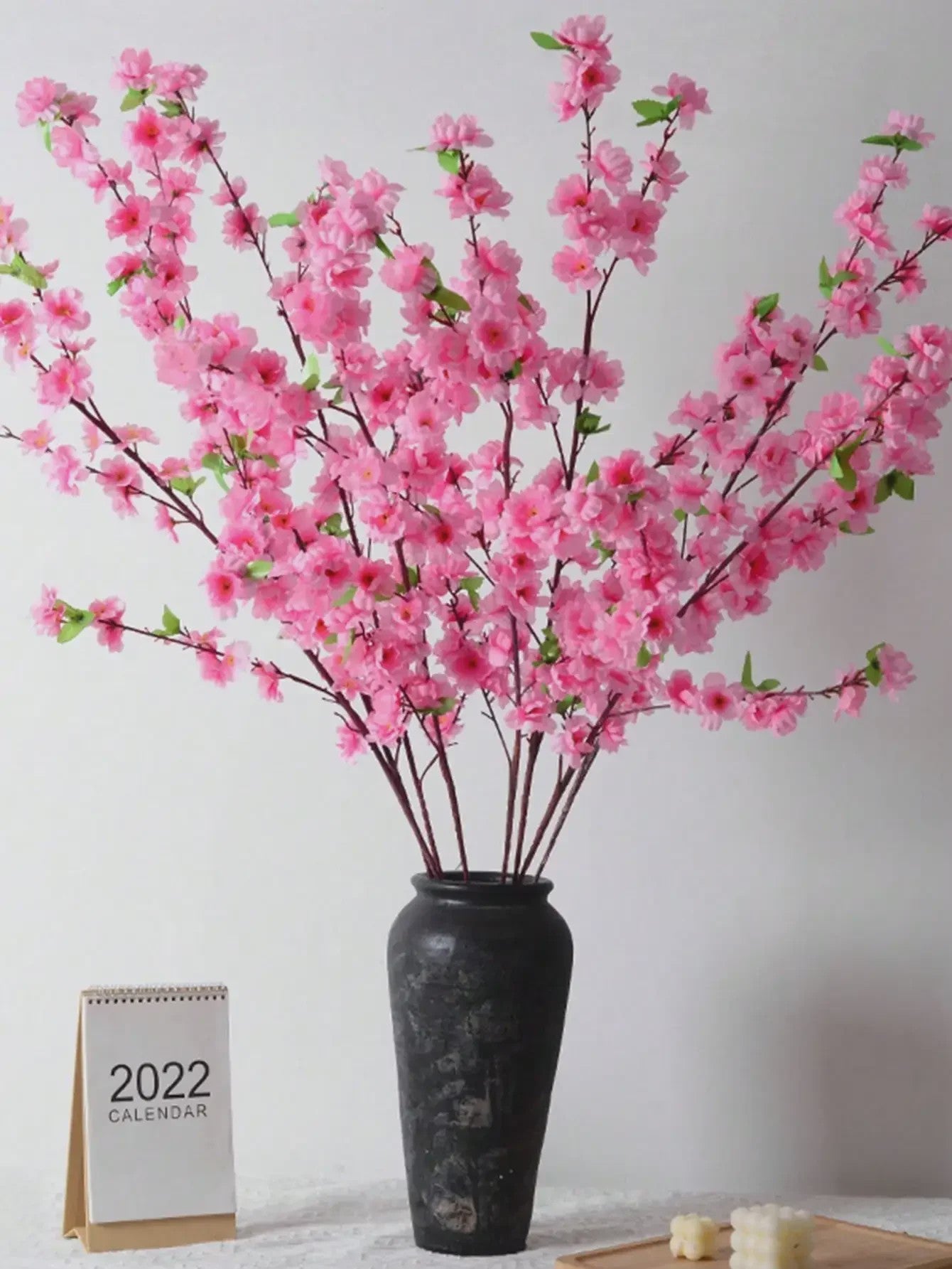 Roze Kunstbloesem Tak - Perzikbloesem & Kersbloesem Decoratie