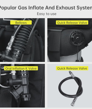 DIDEEP Professionele Duik BCD - Drijvingscontroleapparaat met Donut Design en Hoge-sterkte Nylon