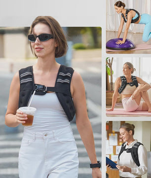 Verstelbaar Fitness Vest met Gewicht (5.4 kg) en Reflecterende Strepen - Ideaal voor Training, Yoga & Joggen