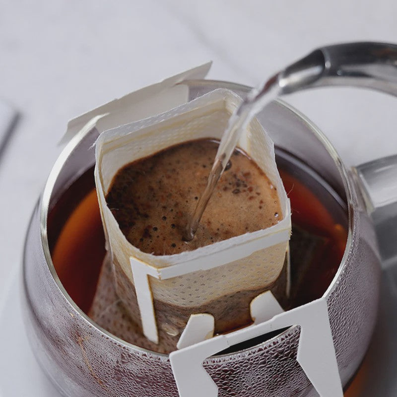50/100 Stuks Wegwerp Koffiefilter Zakjes - Draagbaar Hangend Oor voor Drip Koffie & Thee