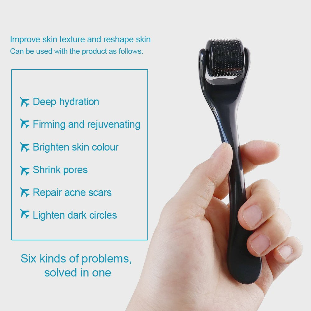 Derma Roller DRS 540 Titanium Micro Needling Roller voor Gezicht, Haar en Baardgroei