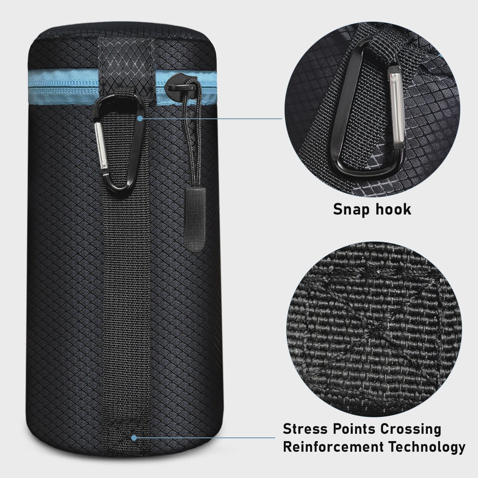 Draagbare Lens Tas voor DSLR Camera's - Bescherming voor Canon, Nikon, Sony