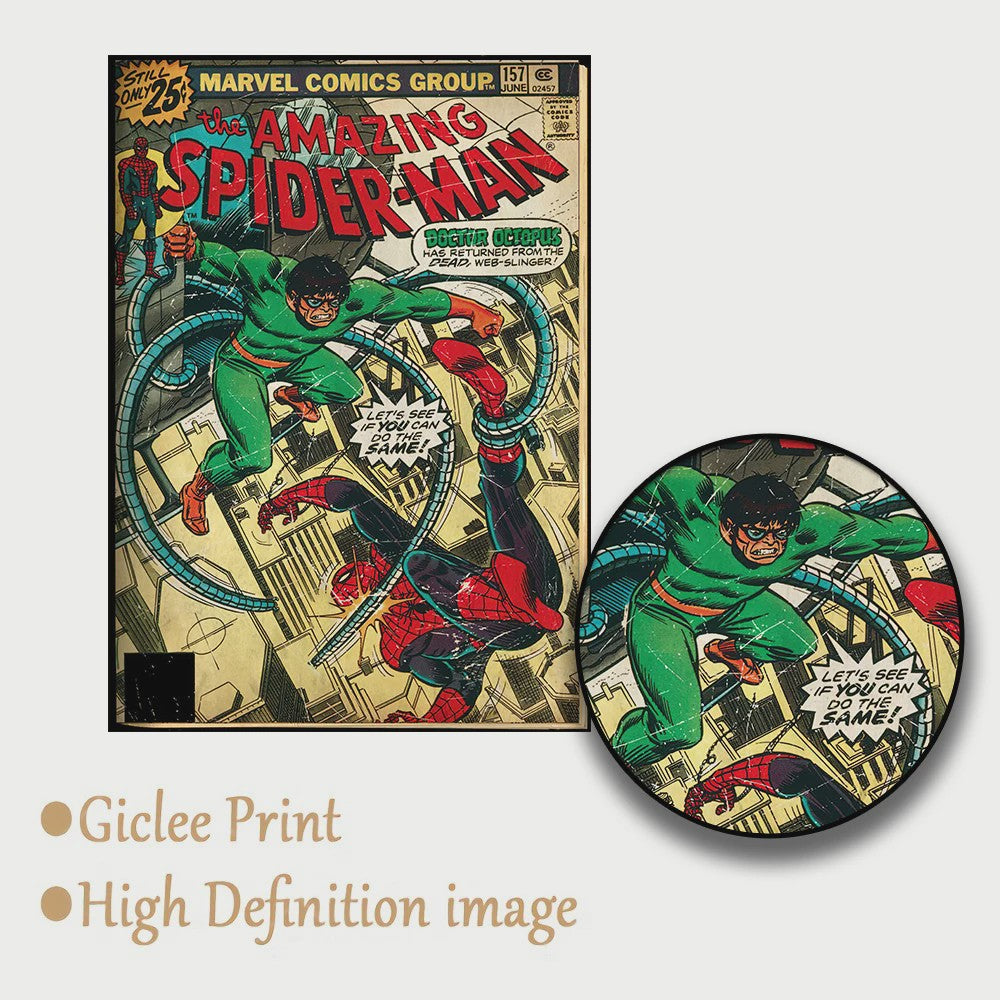 Retro Marvel Spider-Man Poster: Iconische Superheld Kunst voor aan de Muur