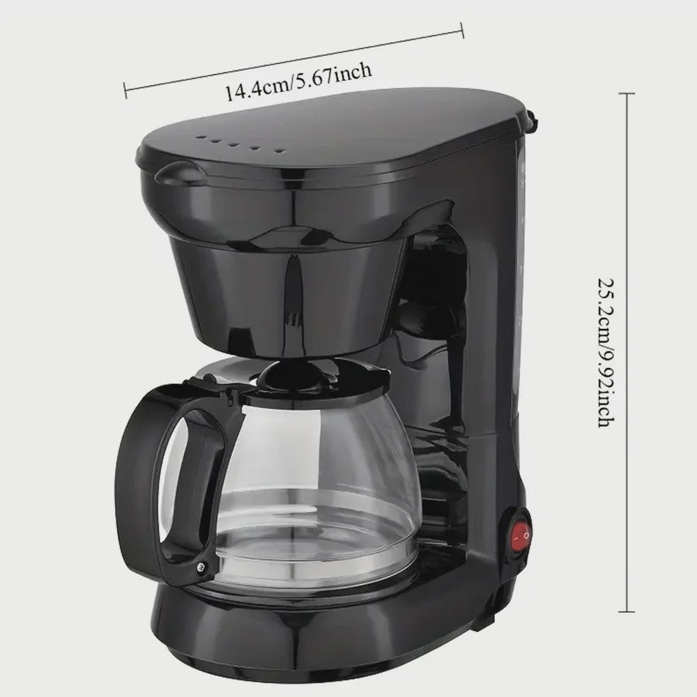 Compacte Koffiezetter 750ml (4-6 kopjes) met Uitneembare Trechter & Papierloos Filter - Ideaal voor Thuis, Kantoor & Reis