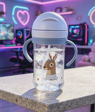 Schattige Anti-Kwelp Tuitbeker met Handvat - 350ml - Leuke Dierenprints