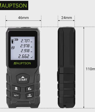 HAUPTSON Laser Afstandsmeter 70/100M - Precisie Meetinstrument voor Afstand, Oppervlakte & Volume