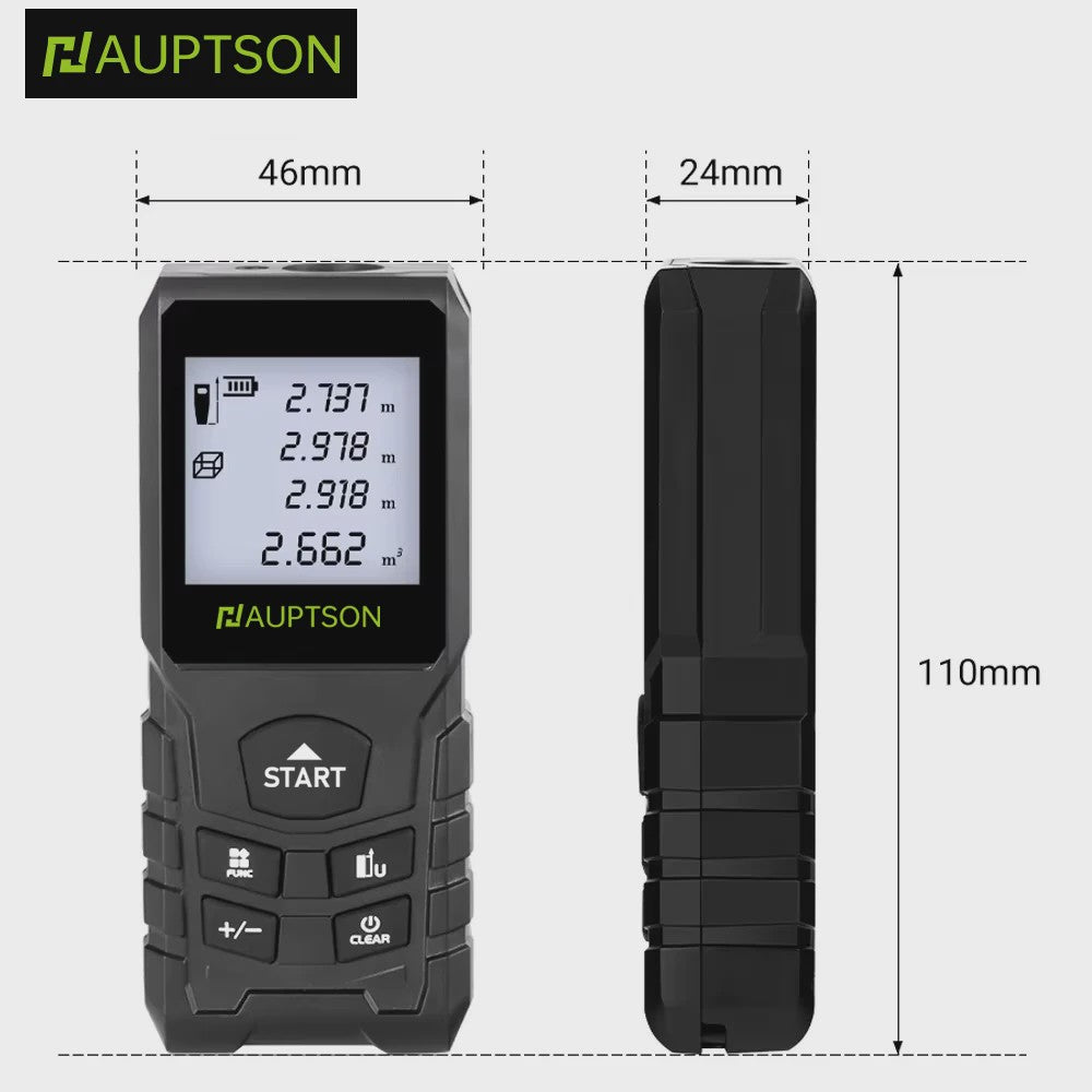 HAUPTSON Laser Afstandsmeter 70/100M - Precisie Meetinstrument voor Afstand, Oppervlakte & Volume