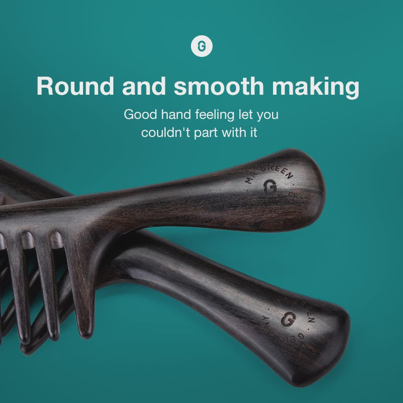 Natuurlijke Houten Kam met Brede Tanden - Anti-statisch & Scalp Massage Kam