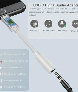 Universele USB-C naar 3.5mm Jack Audio Adapter Kabel voor Smartphones
