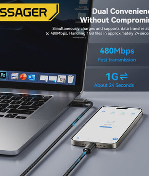 Essager 3A USB-C Laad- en Datakabel - Snel Opladen & Dataoverdracht