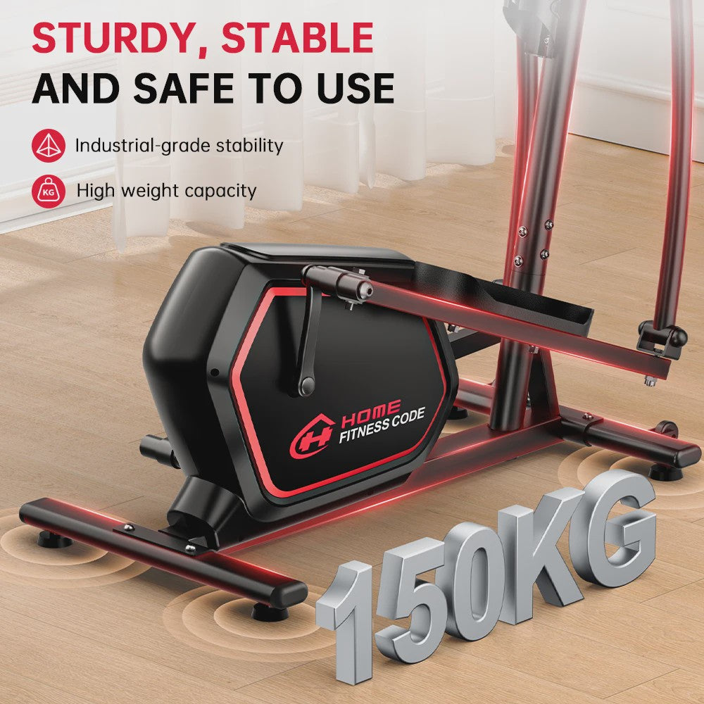 Compacte Elliptical Trainer met 16 Weerstandsniveaus en Hartslagmeter