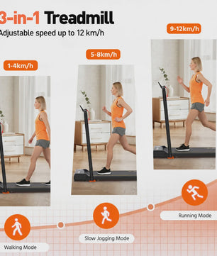 Y-RAIN 3-in-1 Opvouwbare Loopband met 0-9% Incline, 3.0PK Stille Motor, 150kg Belasting, Afstandsbediening