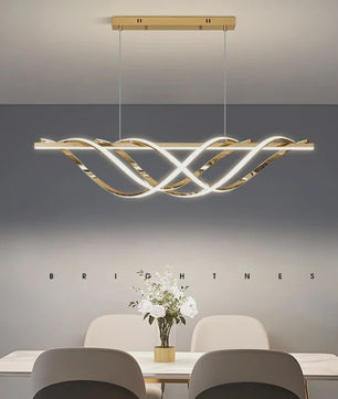 Moderne LED Hanglamp Golvend Design - Sfeervolle Verlichting voor Woonkamer & Eetkamer