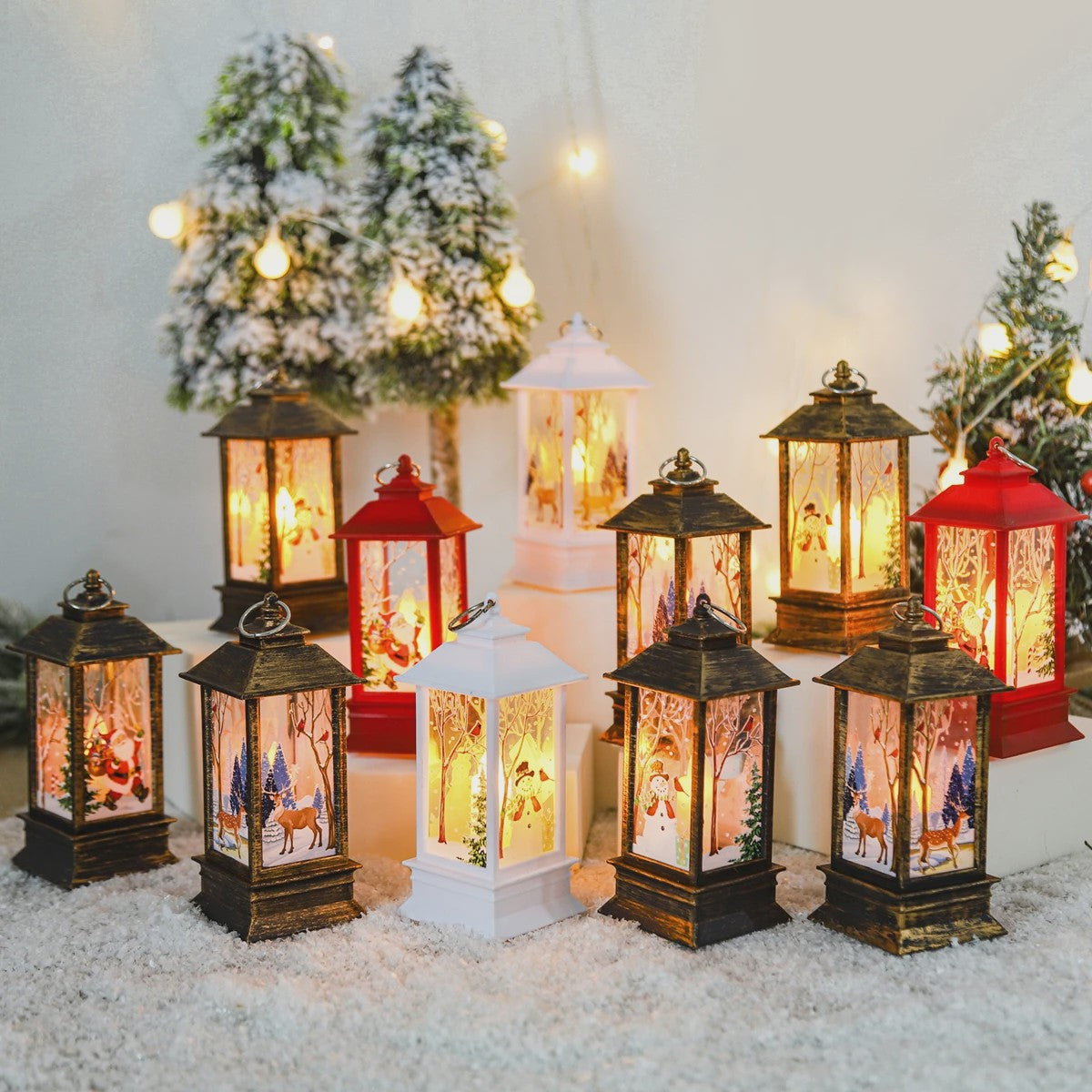 Kerst Lantaarn met LED Verlichting - Sfeervolle Decoratie voor Feestdagen