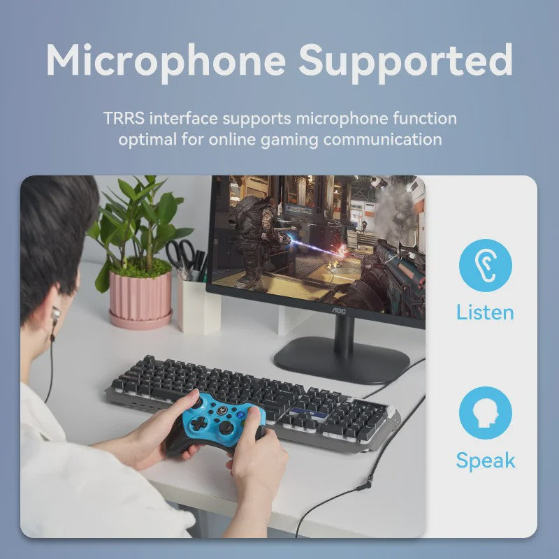 Vention 3.5mm Audio Verlengsnoer - Stereo AUX Kabel voor Koptelefoon, Speaker & Microfoon