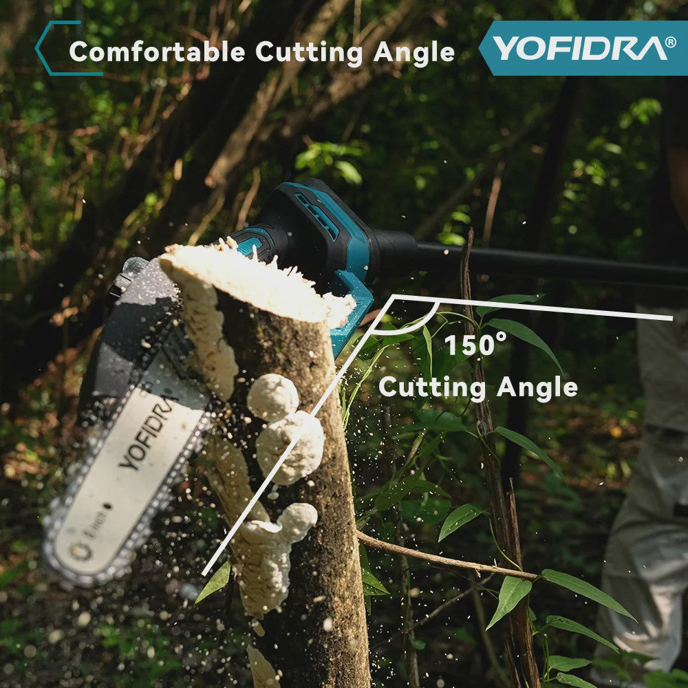 YOFIDRA Telescopische Accu Kettingzaag - 8 Inch Snoerloos Snoeien in Tuin en Boom