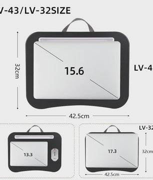 Multifunctioneel Laptop Bureau met Kussen en Schuimdeeltjes - Comfortabel Werken