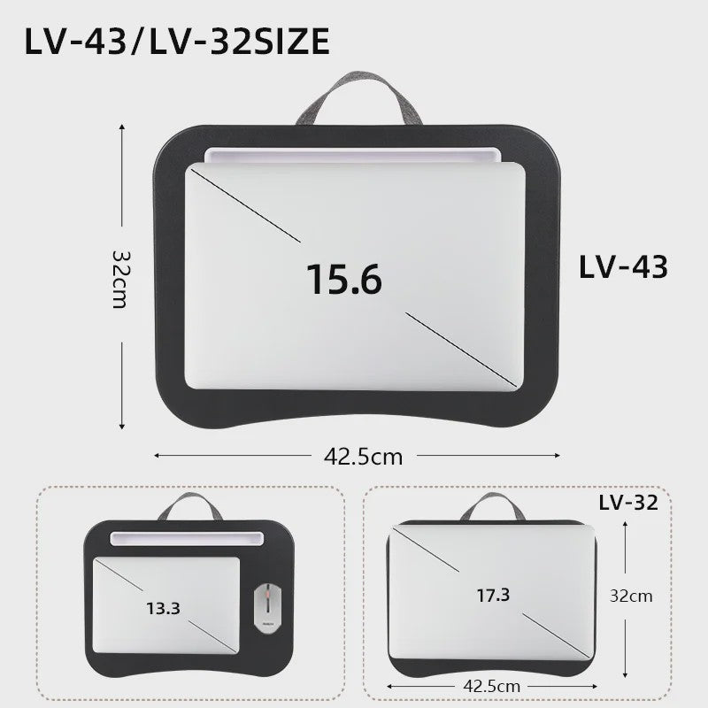 Multifunctioneel Laptop Bureau met Kussen en Schuimdeeltjes - Comfortabel Werken