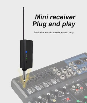 Draadloze Handmicrofoon met Oplaadbare Ontvanger - Karaoke, Feest, Kerk, Club