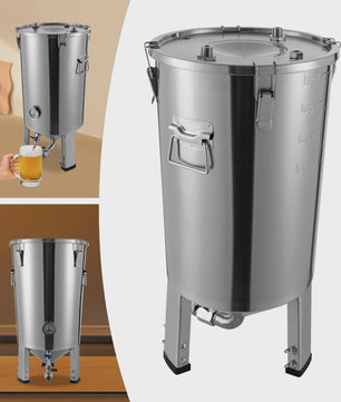 Roestvrijstalen Fermentatietank 26.6L (7.04 Gal) met Conische Bodem voor Bierbrouwen Thuis