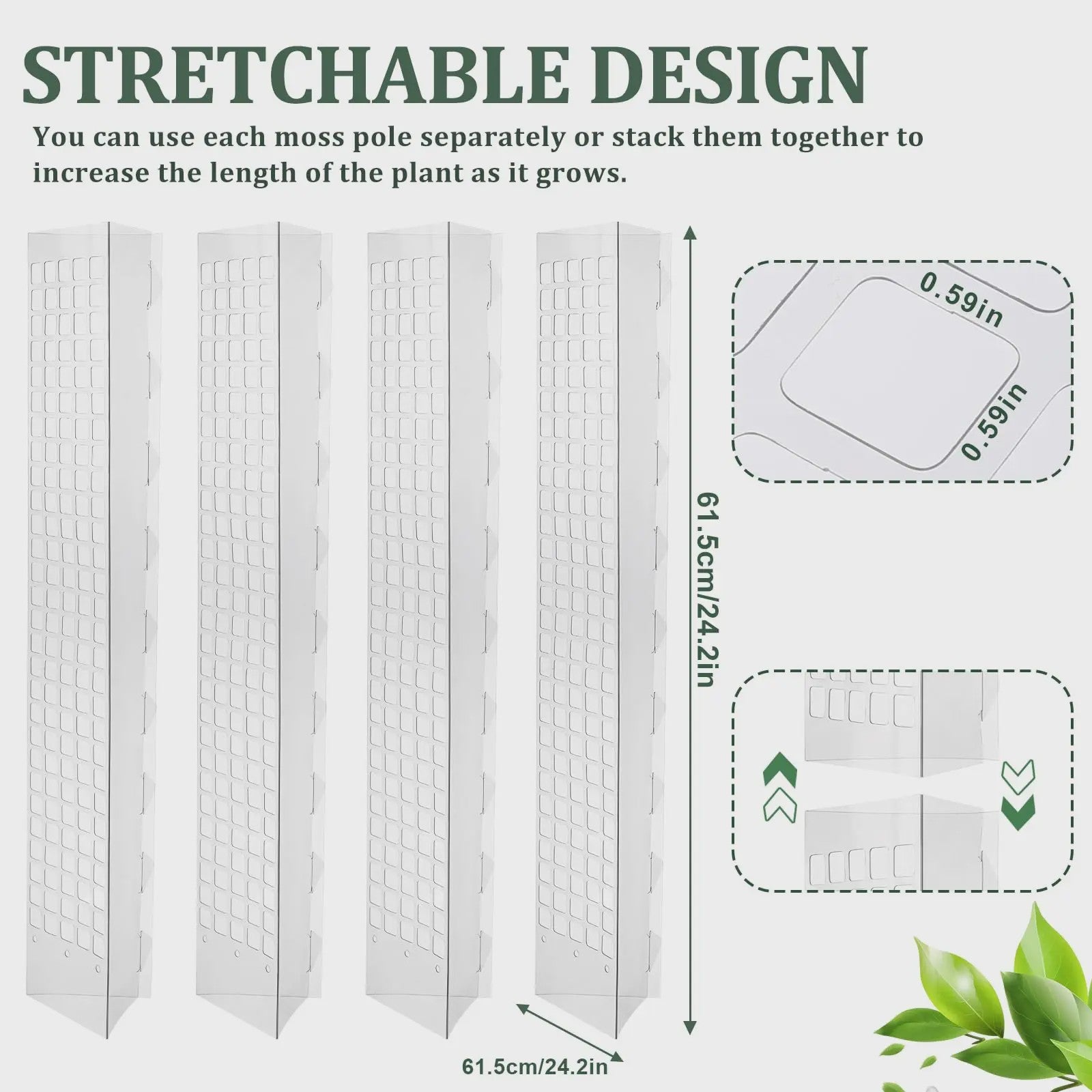 Mospaal voor Klimplanten - Stevige Plantensteun voor Binnen & Tuin