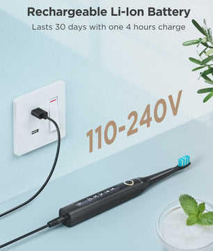 Fairywill Sonic Elektrische Tandenborstel FW-507 - USB Oplaadbaar, Waterdicht, 5 Modi