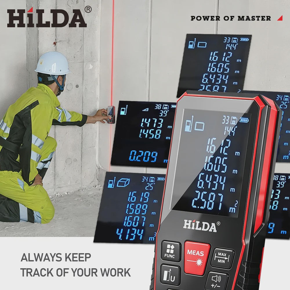 HILDA Digitale Laser Afstandsmeter 50M/100M/120M - Precisie Meetinstrument