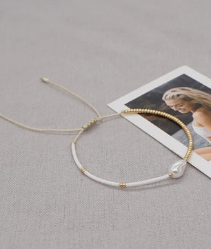 Elegante Baroque Parel Armband met Miyuki Zaadparels - Verstelbaar & Stijlvol