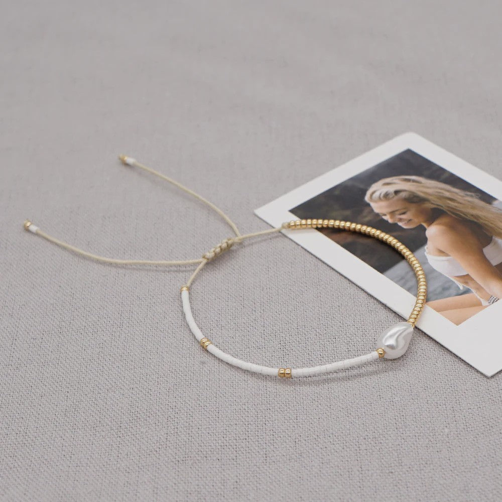 Elegante Baroque Parel Armband met Miyuki Zaadparels - Verstelbaar & Stijlvol