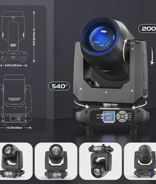 2x 200W Moving Head DJ Verlichting Set met Flightcase - Gobo Beam Stage Lights