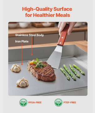 Professionele Elektrische Bakplaat 50-300°C - Roestvrij Staal Grillplaat voor Steaks & Pannenkoeken