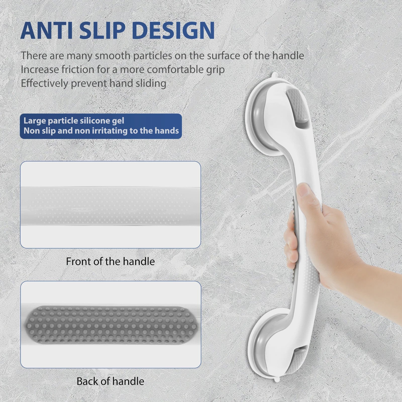 Veiligheidsbeugel Douche & Bad - Anti-slip Handgreep met Zuignappen - Zonder Boren