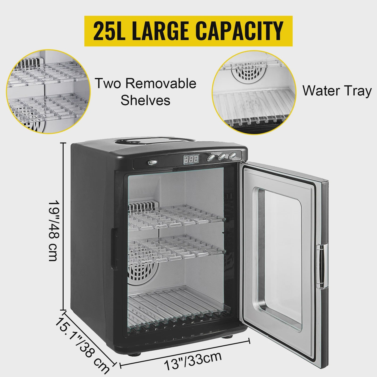 Digitale Reptielen Broedmachine 25L met Koel- en Verwarmingsfunctie (5-60°C)