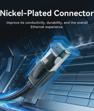Vention CAT8 Ethernet Kabel - 40Gbps, 2000MHz - Hoge Snelheid Internet & Gaming