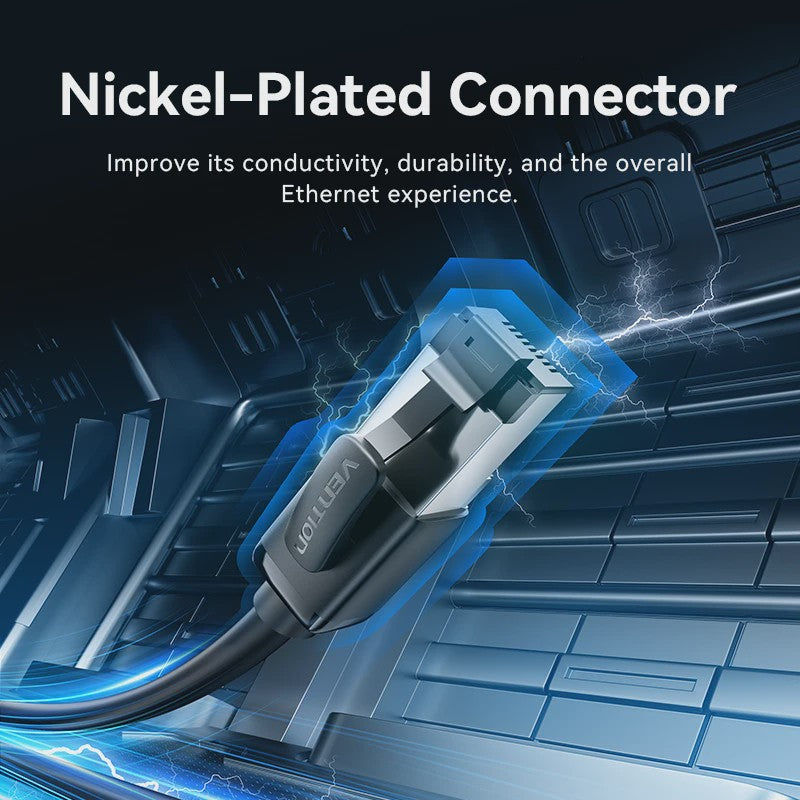 Vention CAT8 Ethernet Kabel - 40Gbps, 2000MHz - Hoge Snelheid Internet & Gaming