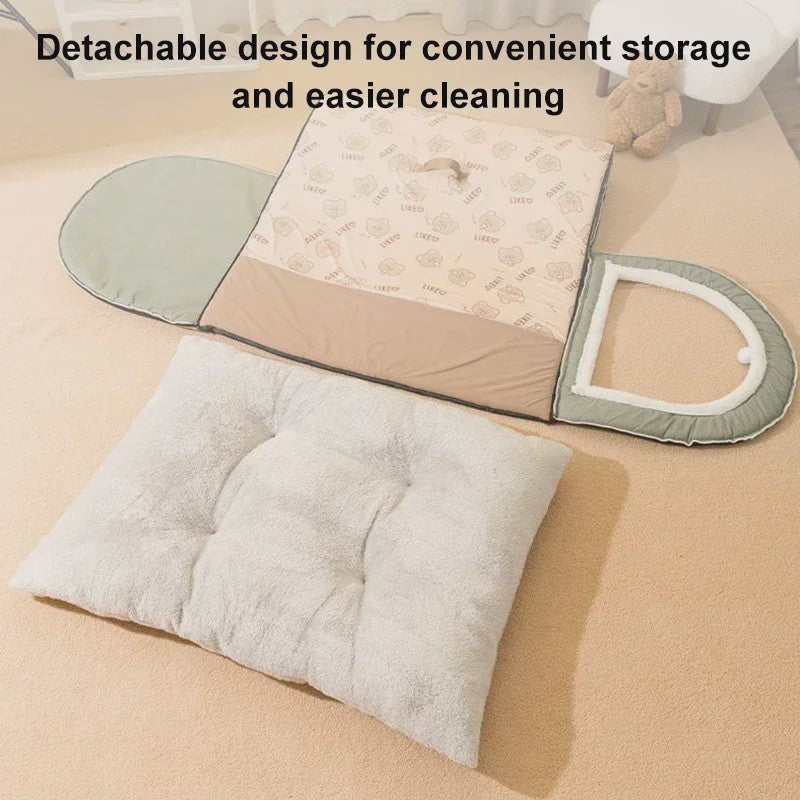 Warm Hondenhuis met Afneembaar Bed - Zacht & Antislip Slaapnest voor Hond of Kat