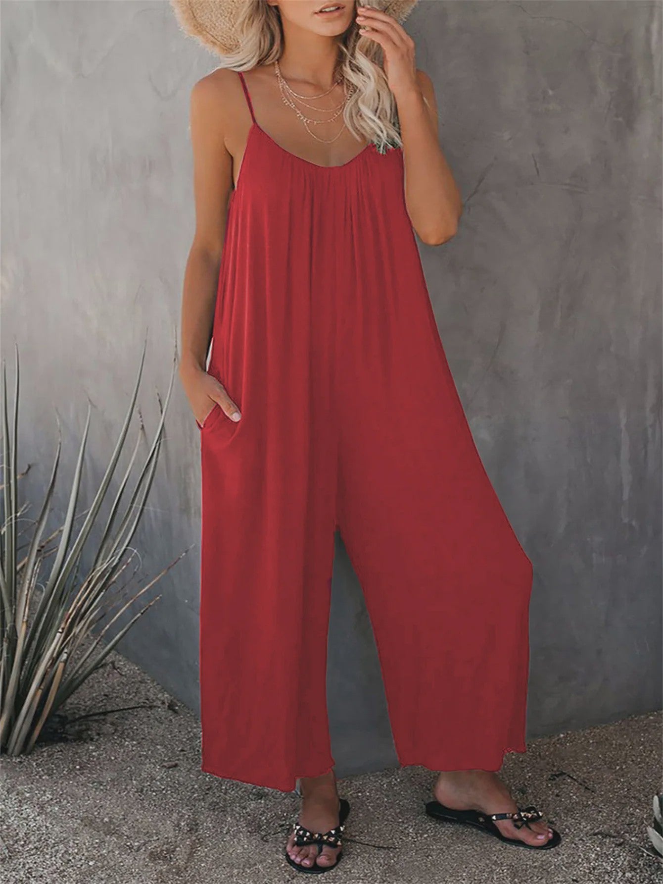 Zomerse Dames Overall Broek met Zakken - Comfortabel & Casual