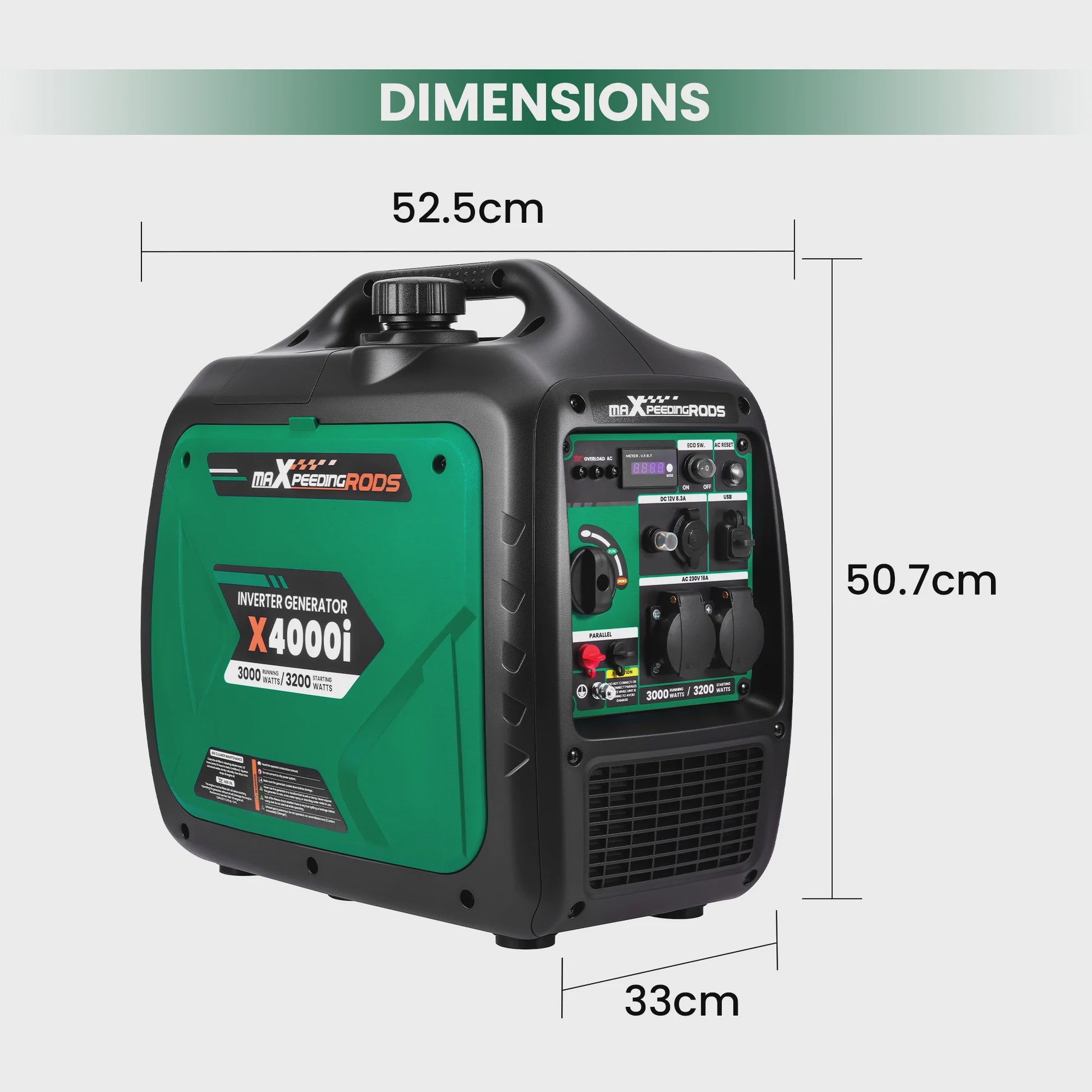 Stille Draagbare Omvormer Generator 3000W - Ideaal voor Camper, Huis & Buiten