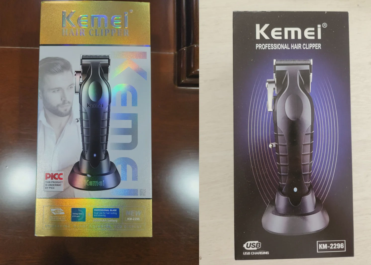 Kemei KM-2296 Oplaadbare Baardtrimmer & Lichaamstrimmer voor Mannen - Draadloos & USB