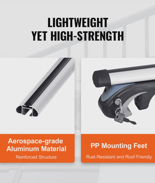 Universele Aluminium Dakdragers Crossbars - 90KG Draagvermogen - Verstelbaar