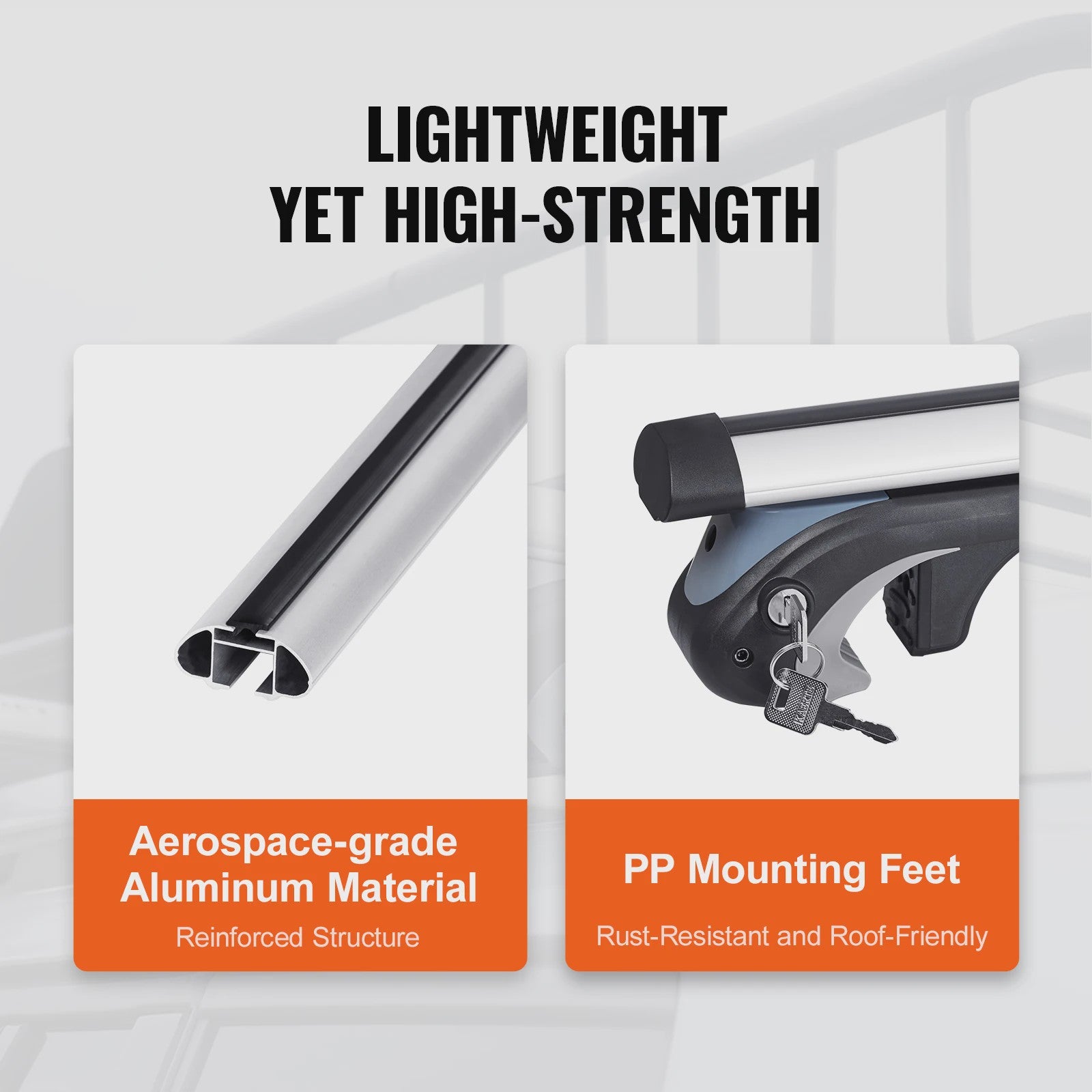 Universele Aluminium Dakdragers Crossbars - 90KG Draagvermogen - Verstelbaar
