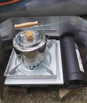 Opvouwbaar Windscherm voor Camping Gasfornuis - Lichtgewicht & Verstelbaar